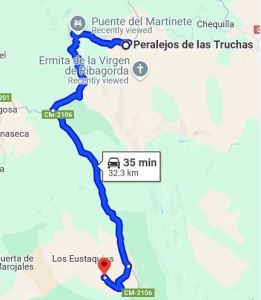 Ruta a Vega del Codorno desde Peraleda de las truchas