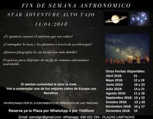 Astroturismo en Astro Tajo